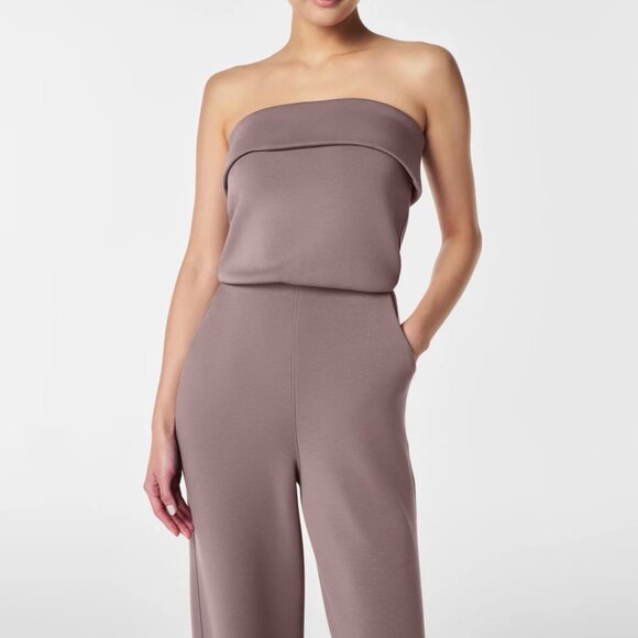NWT - SPANX® Air Essentials Strapless Jumpsuit Smoke - Size: XLarge - Picture 1 of 4